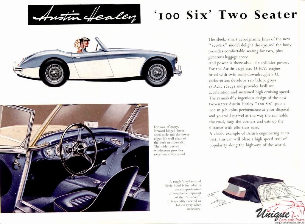 1958 Austin Healey 100 Six Brochure Page 6